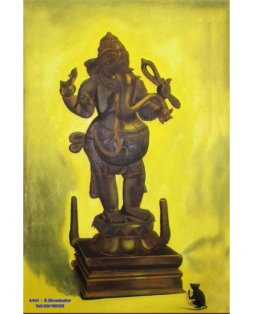 Lord Ganesha Idol Painting